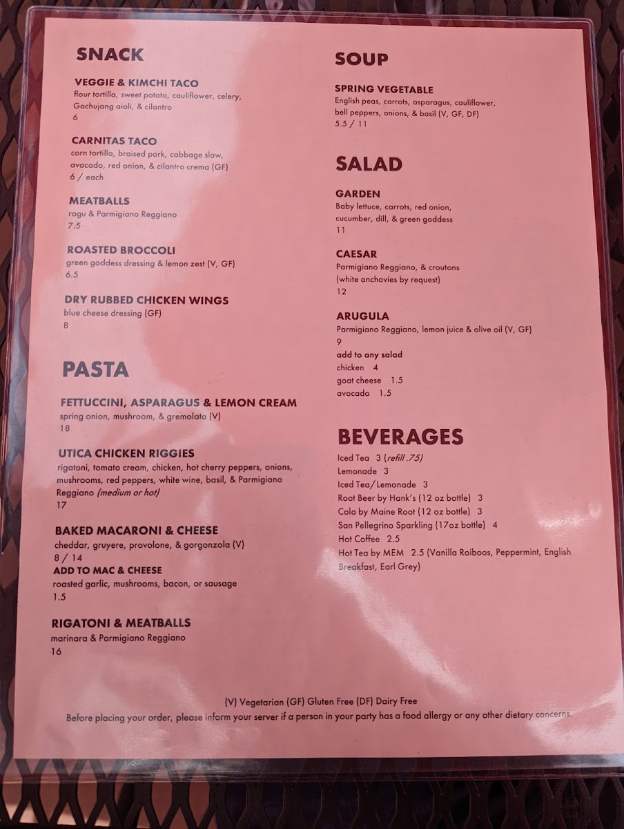 Menu Picco-7